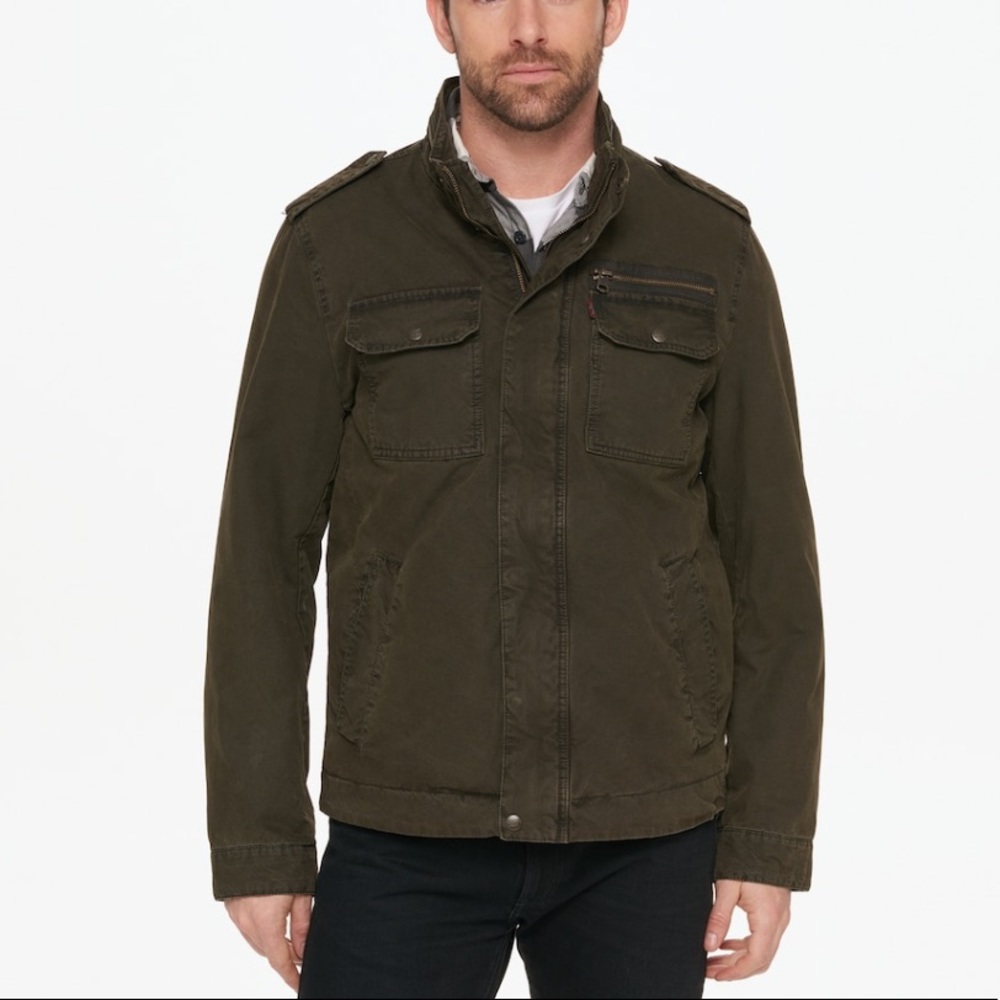 Rare Men's Levi's Military Field Jacket Green XXL